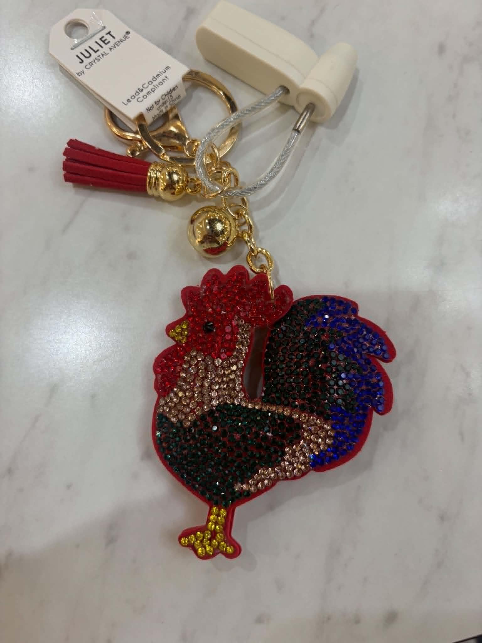 Puffy Rhinestone Keychains