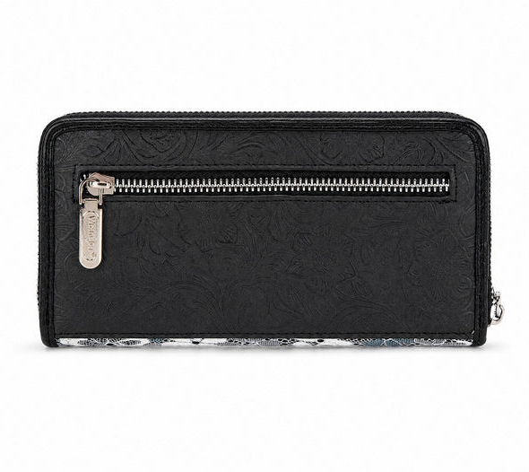 Wrangler Lace Floral RFID Blocking Zip Around Wallet