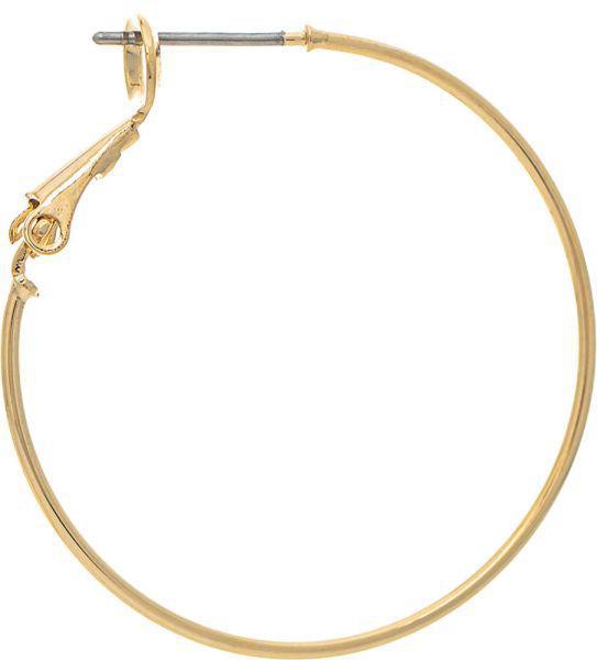 Gold 1.25" Skinny Lever back Hoop Earring