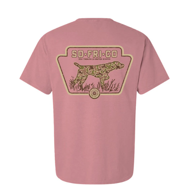 Old School Camo Badge - Mauve Tee