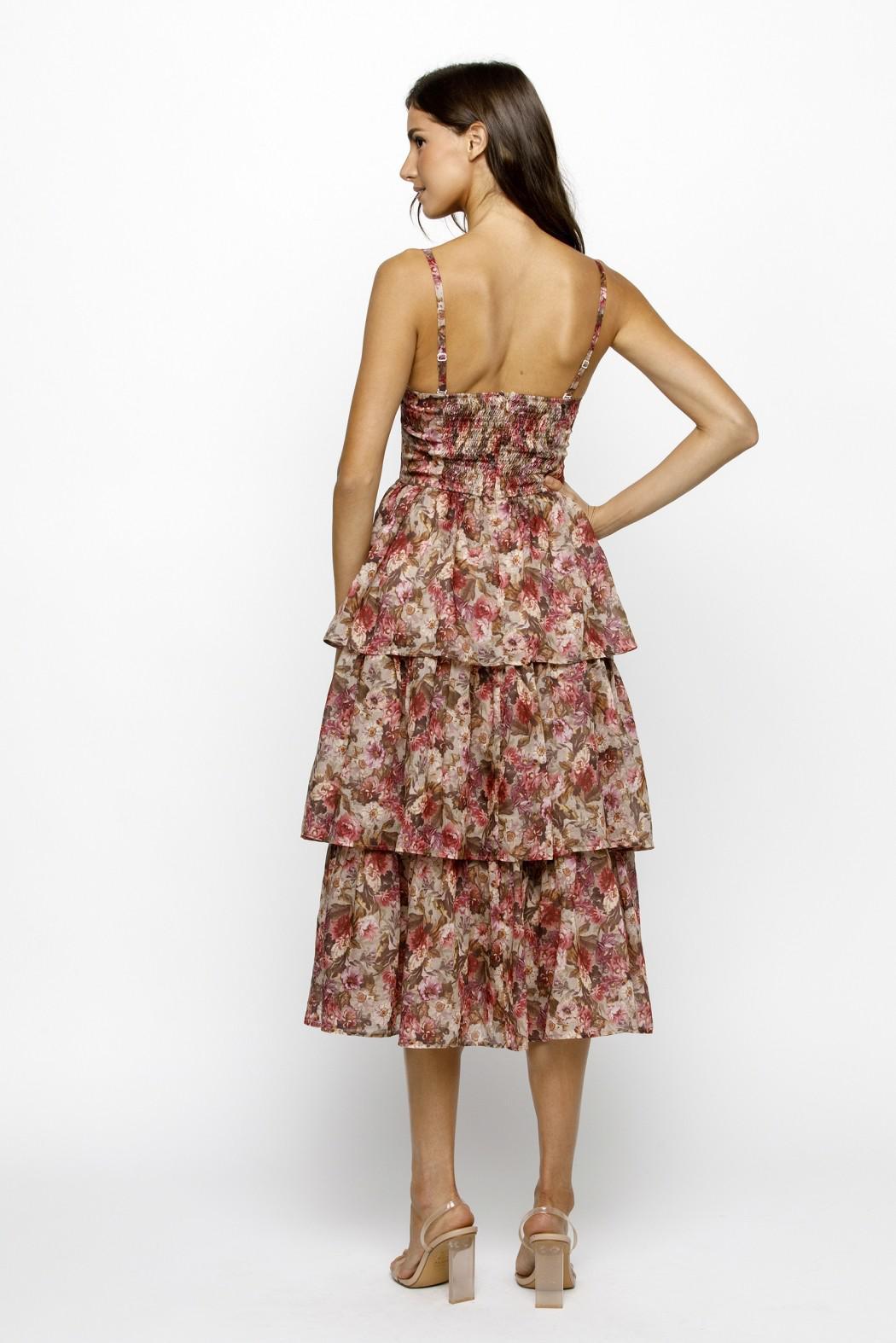 Floral Organza Midi Dress