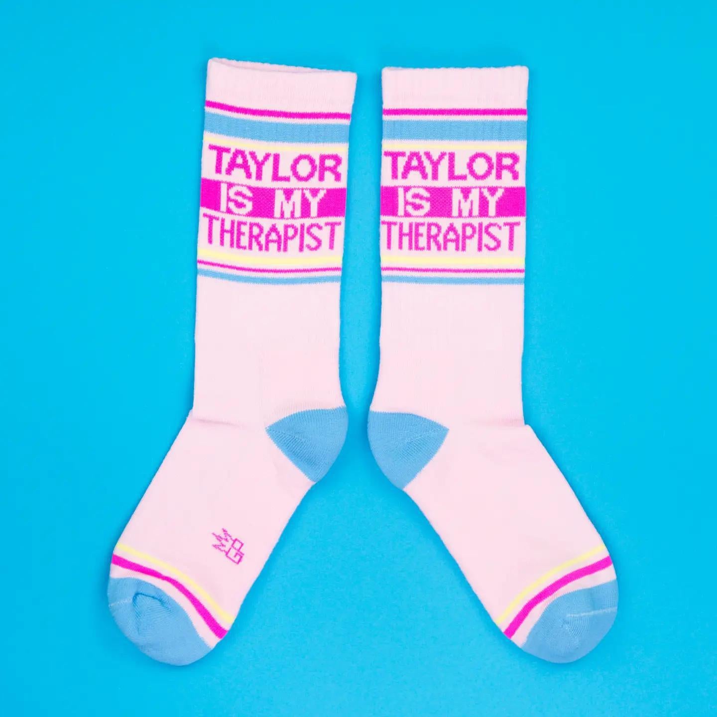 Taylor Is My Therapist Gym Crew Socks