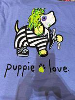 Yth Striped Suit Pup Tee