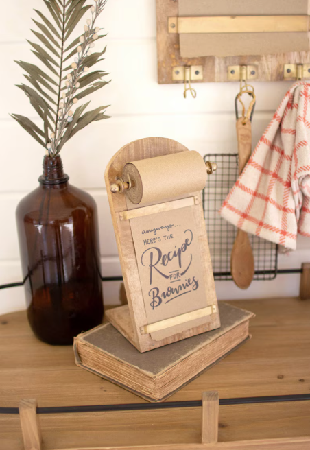 Wooden Table Top Note Roll