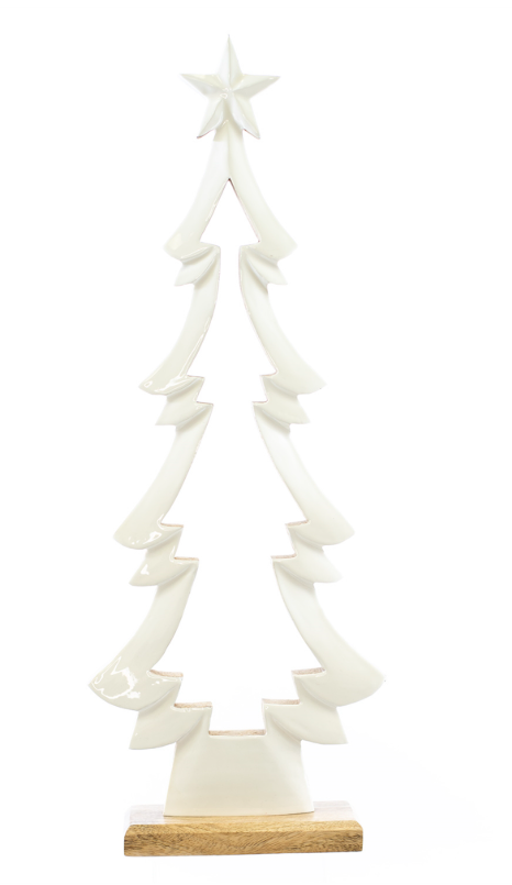 White Enamel Tree Lg
