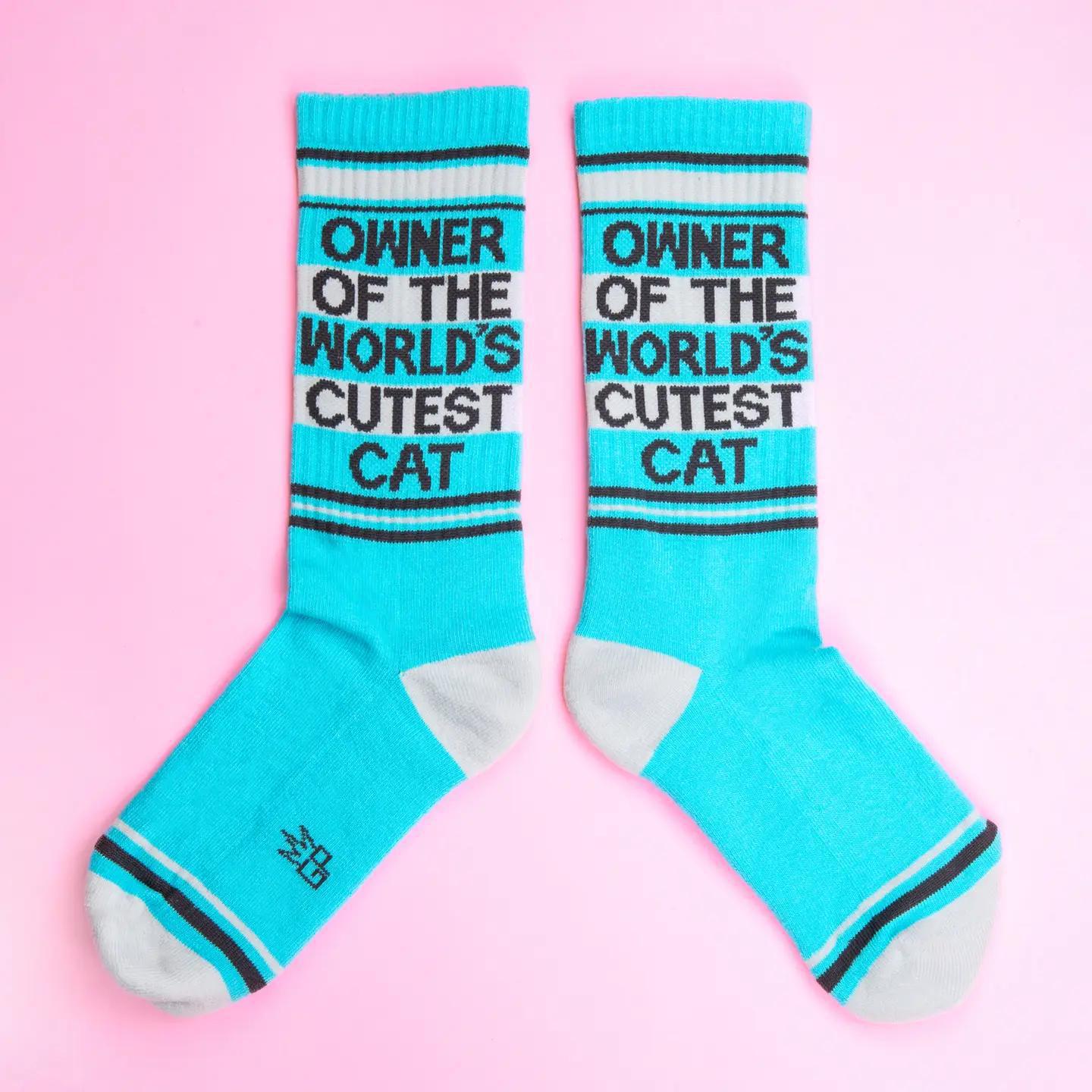 World's Cutest Cat Gym Socks