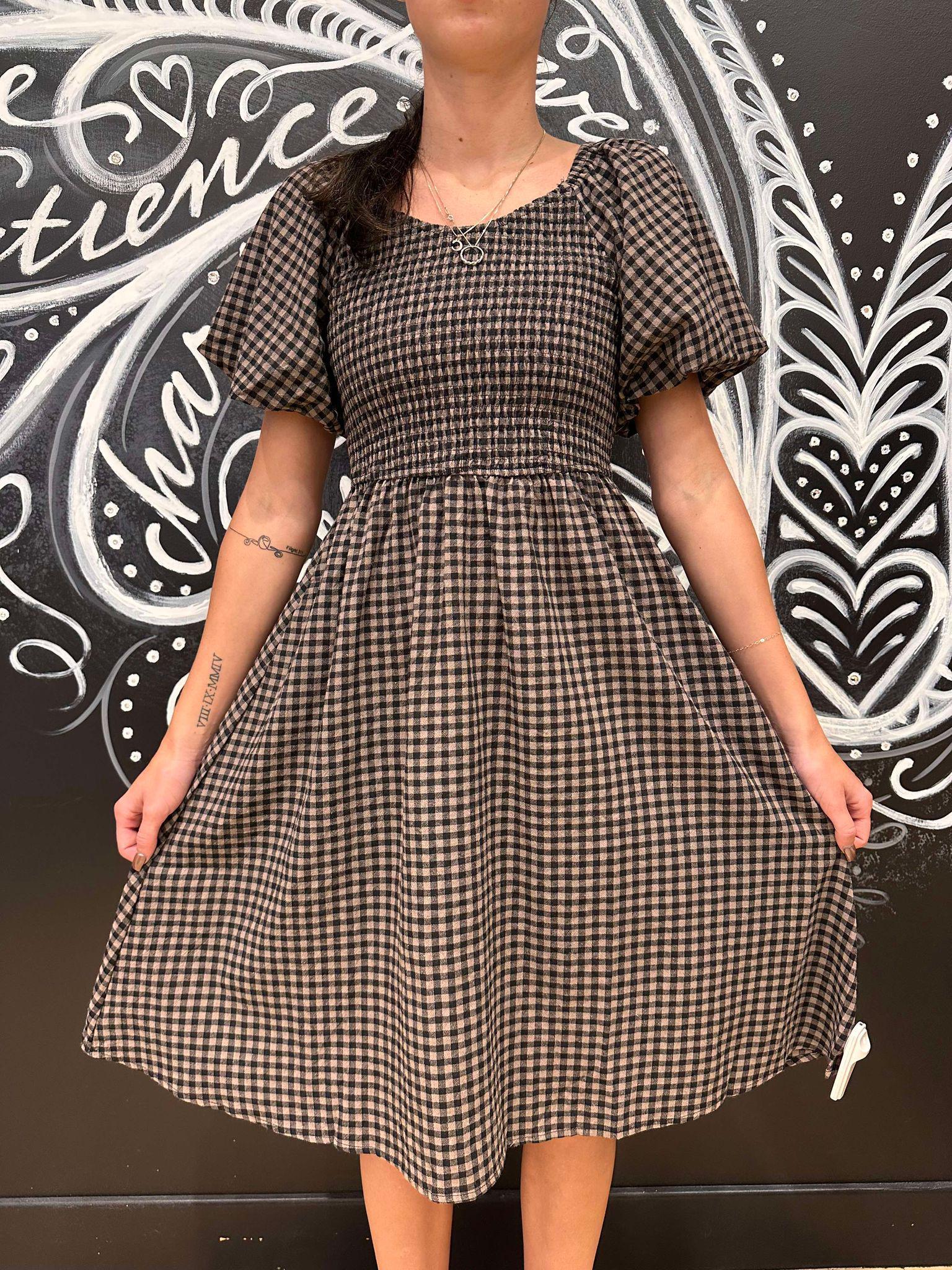 Gingham Smoked Dress