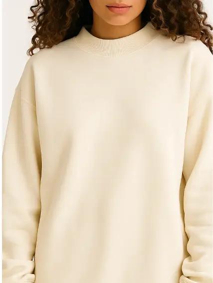 Mock Neck Sweatshirt - Ivory