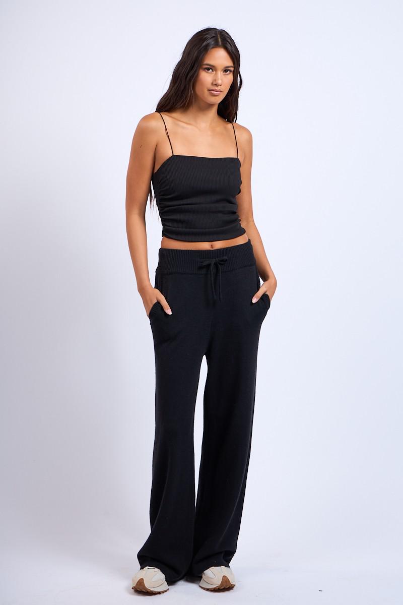 Black Knit Sweater Pants