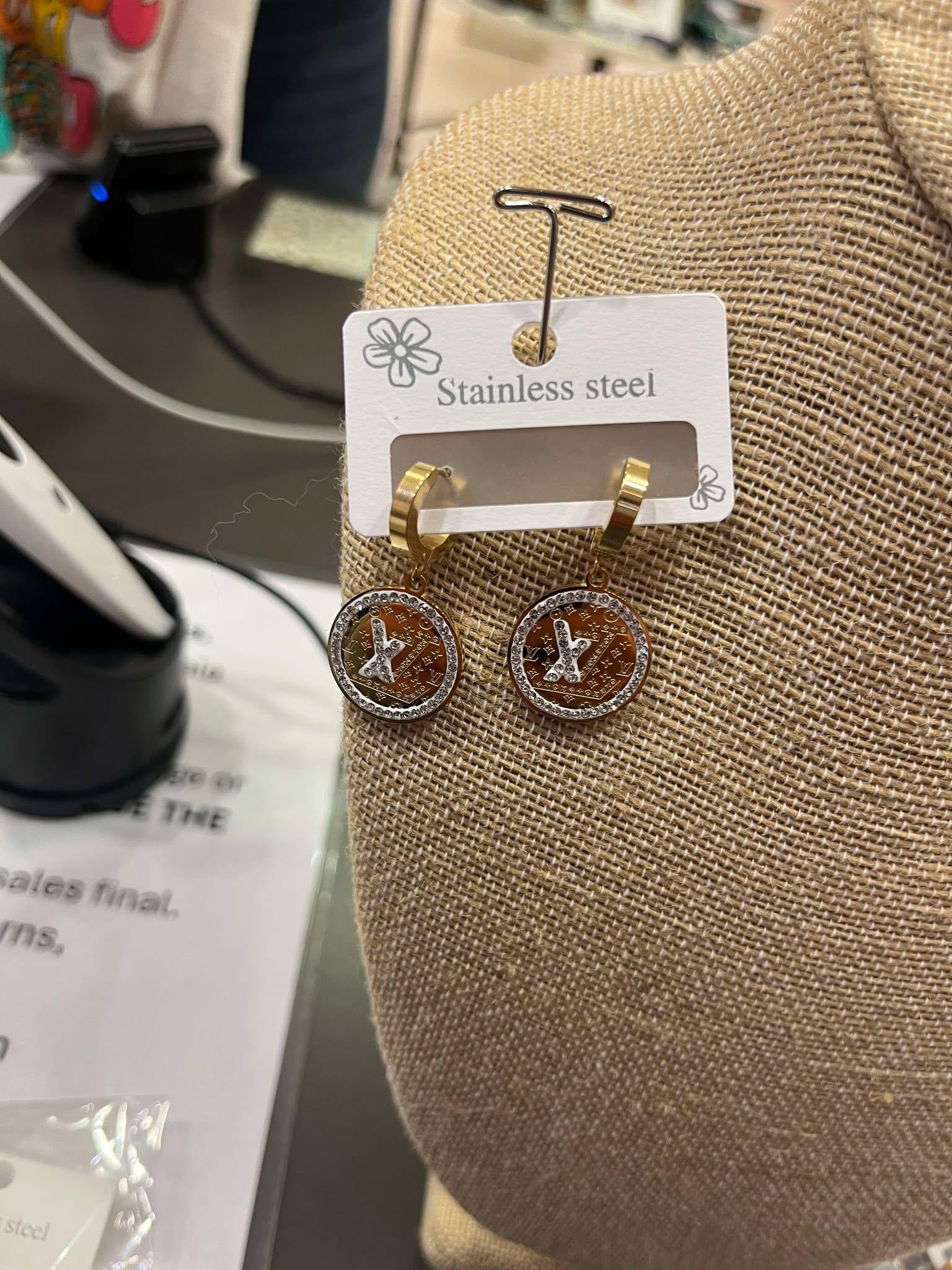LV Gold Refurbished Earrings