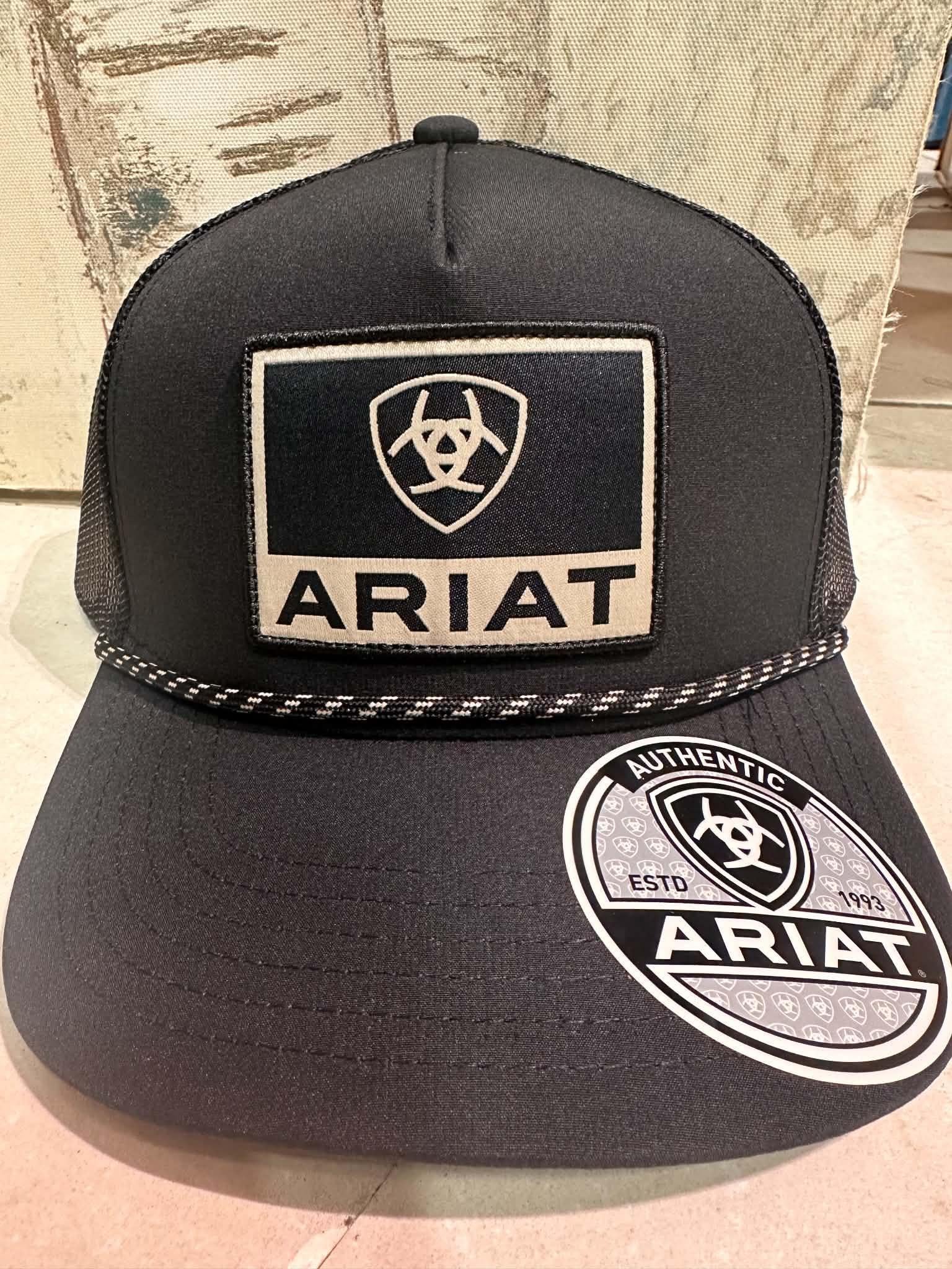 Ariat Men's Black Patch Rope Hat
