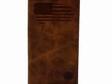 Ariat® Men's Brown USA Flag Leather Rodeo Style Wallet