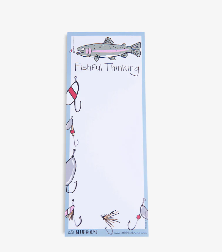 Little Blue House Fishful Thinking Magnetic List Pad