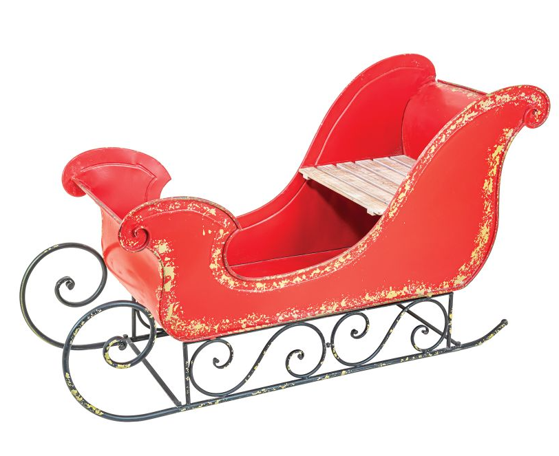 Weathered Red Jumbo Sleigh