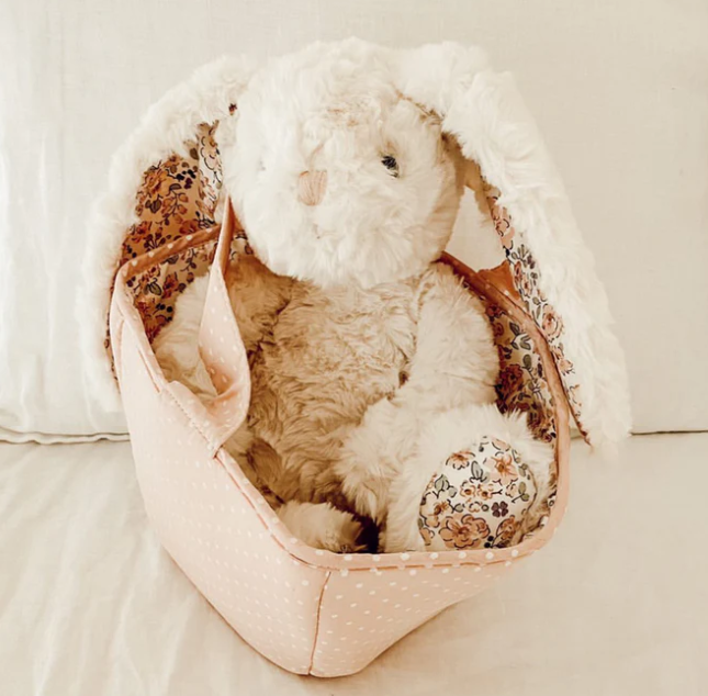 Faith Cream Floral Bunny Plush Toy