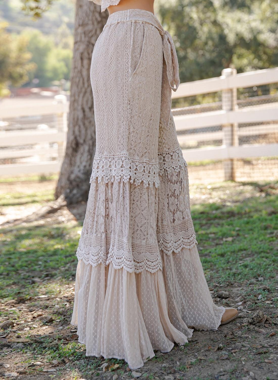 Desert Dream Cloud Pant Tiered Lace & Net Trims