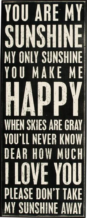 You Are My Sunshine Large Box Sign
