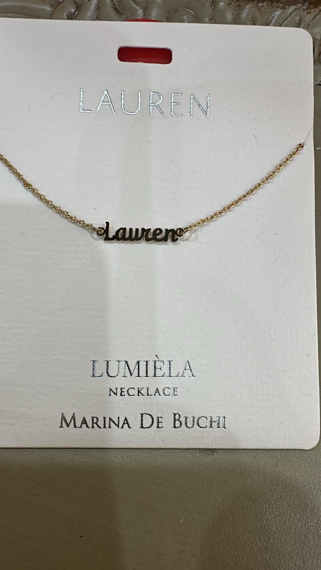 Lumiela Lauren Name Necklace