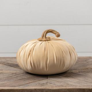 7.5" Bent Stem Off Yellow Pumpkin