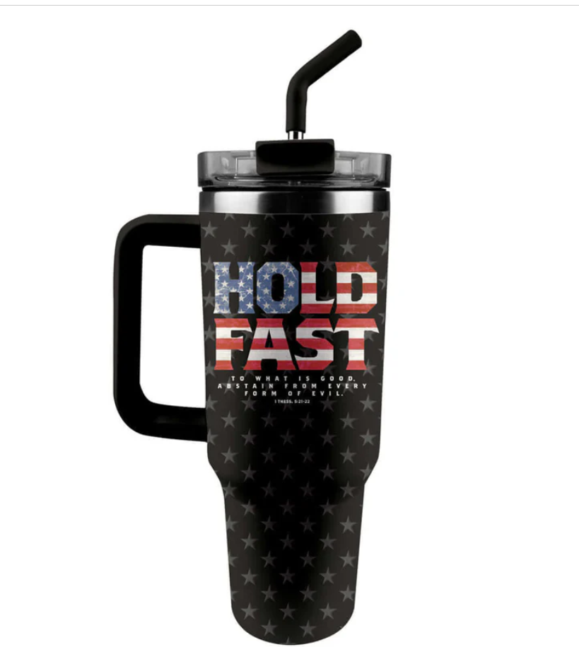 HOLD FAST 40 oz Stainless Steel Mug With Straw Hold Fast Fill