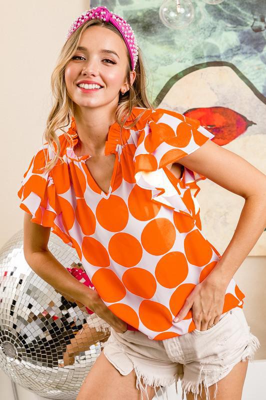 Big Dots Orange Top