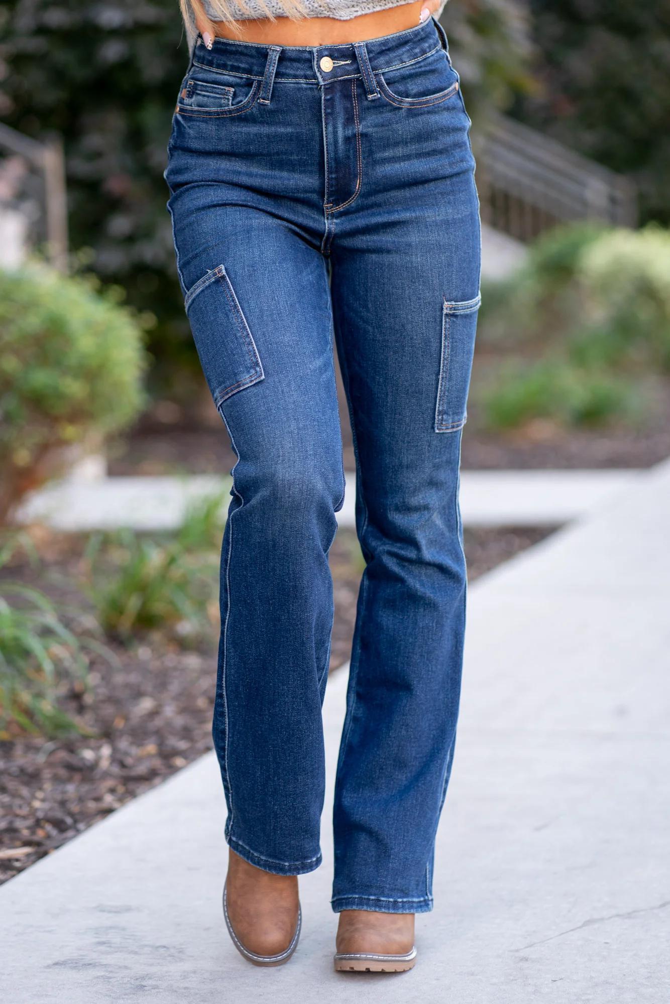 Judy Blue HW Cargo Bootcut Jeans