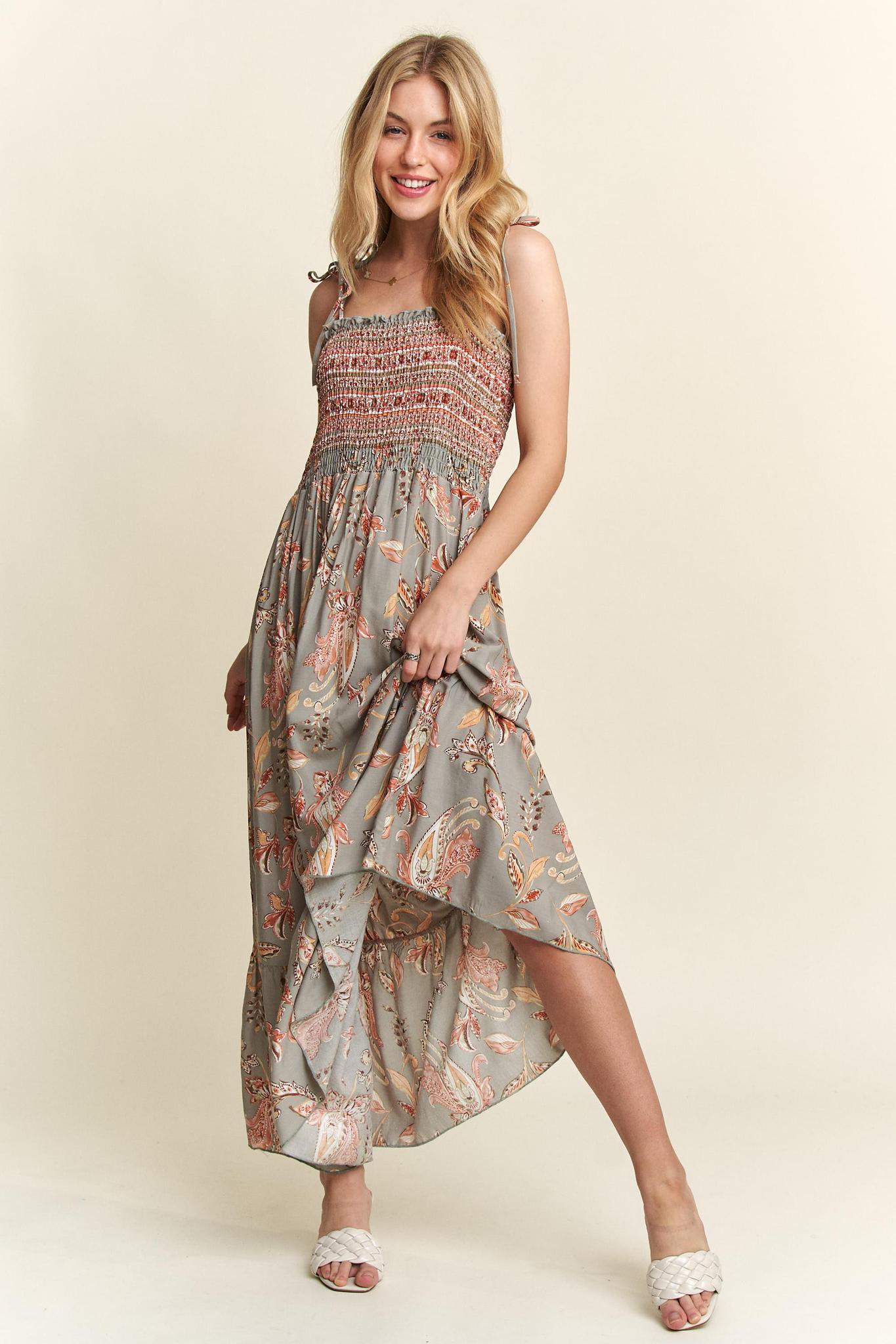 Boho Paisley Maxi Dress