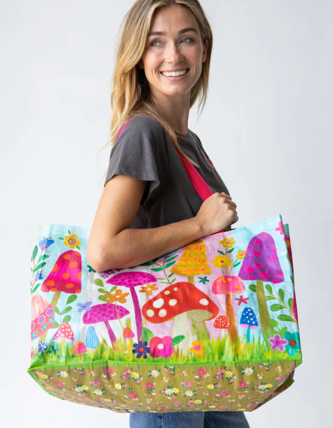 Laundry Traveling Moving Tote Bag - Mushroom