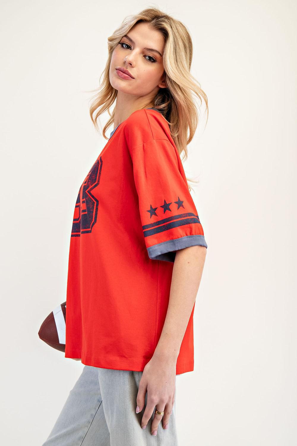 Varsity Round Neck T-shirt