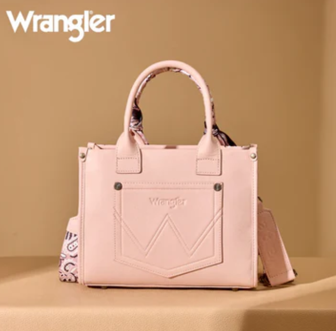 Wrangler Braided Paisley Bandana Tote Bag - Pink