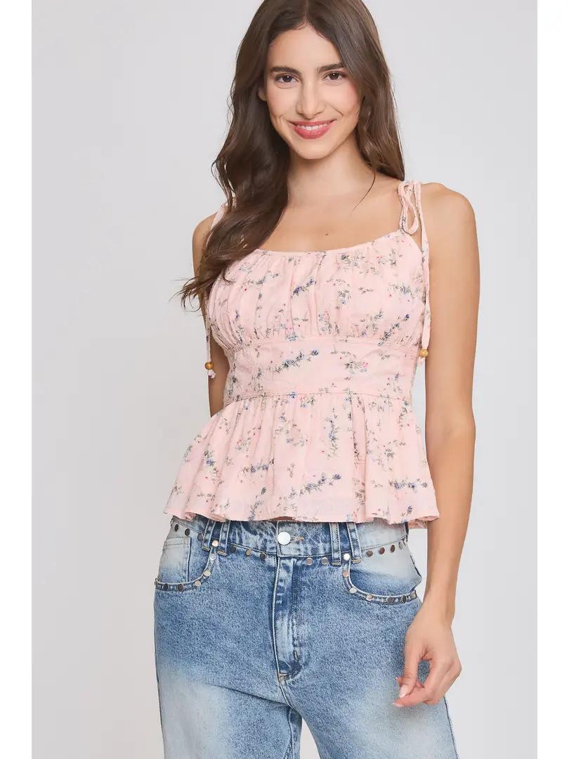 Floral Peplum Blouse Top