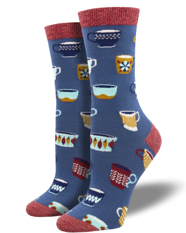 Blue Mug Decor Socks