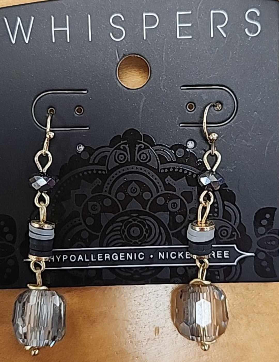 Facet Bead Dangle Earrings