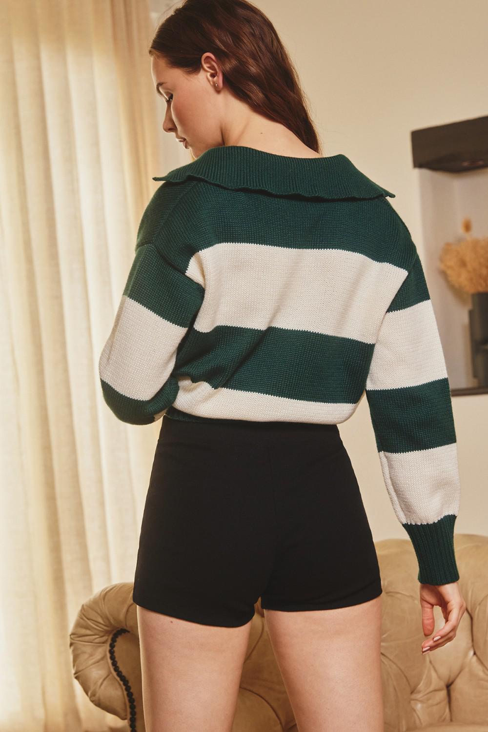 Ribbed Knit Black 3 Inch Biker Shorts