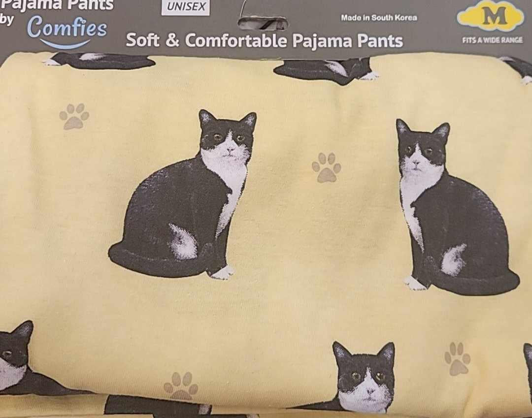 Black & White Cat Pajama Pants