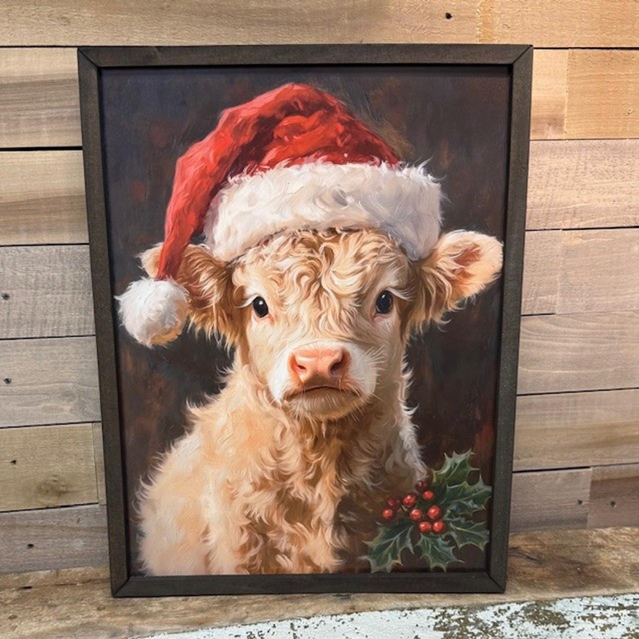 Christmas Baby Highland 12x16 Box Frame