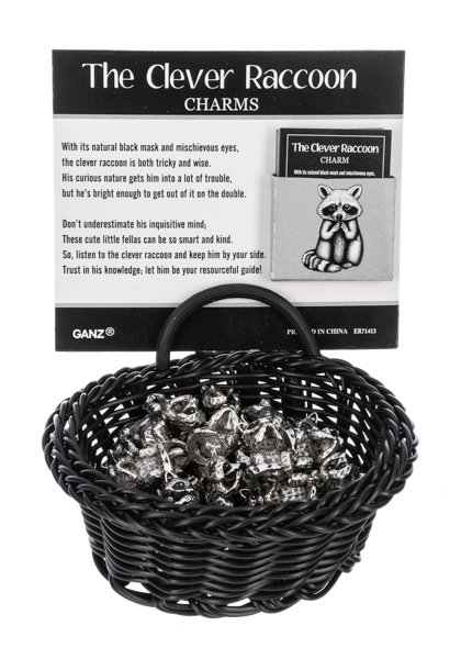 The Clever Racoon Charm