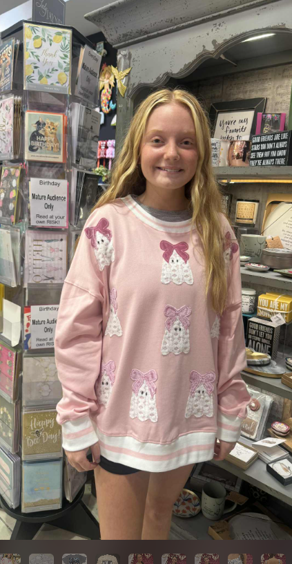 Lace Boo Velvet Sweatshirt