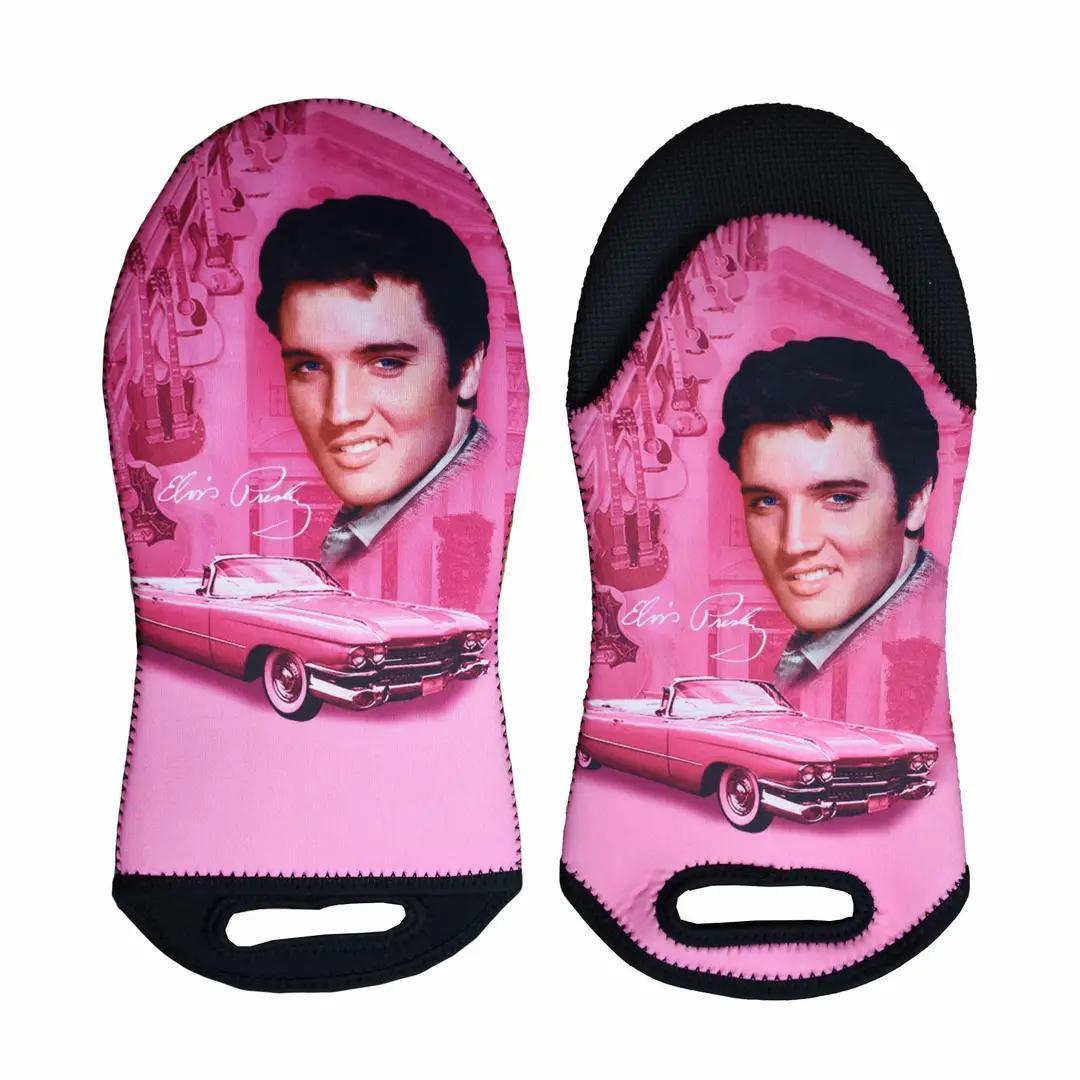 Elvis Oven Mitt - Pink Guitars