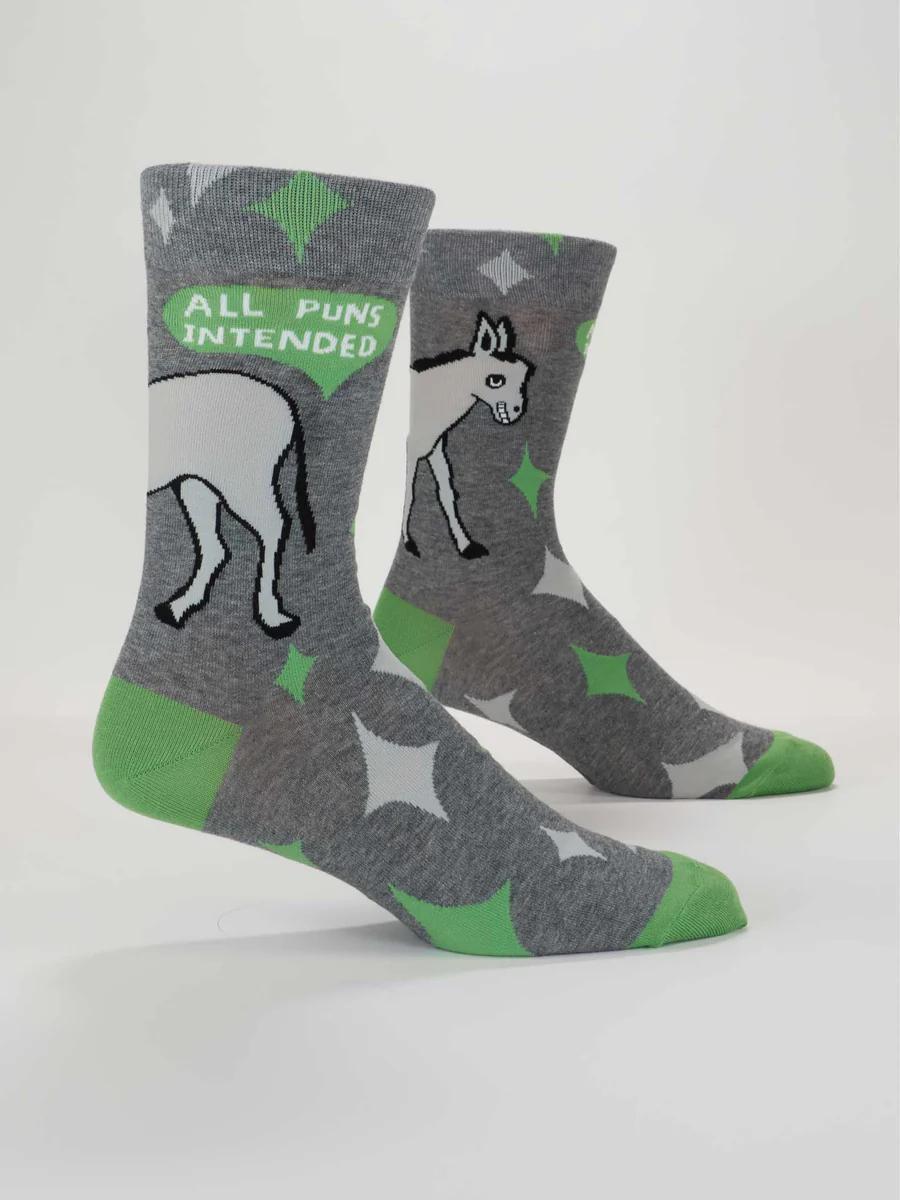 All Puns Intended Men's Crew Socks