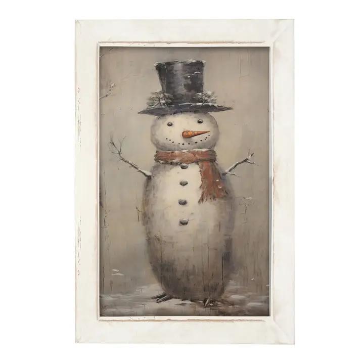 Vintage Smiling Snowman