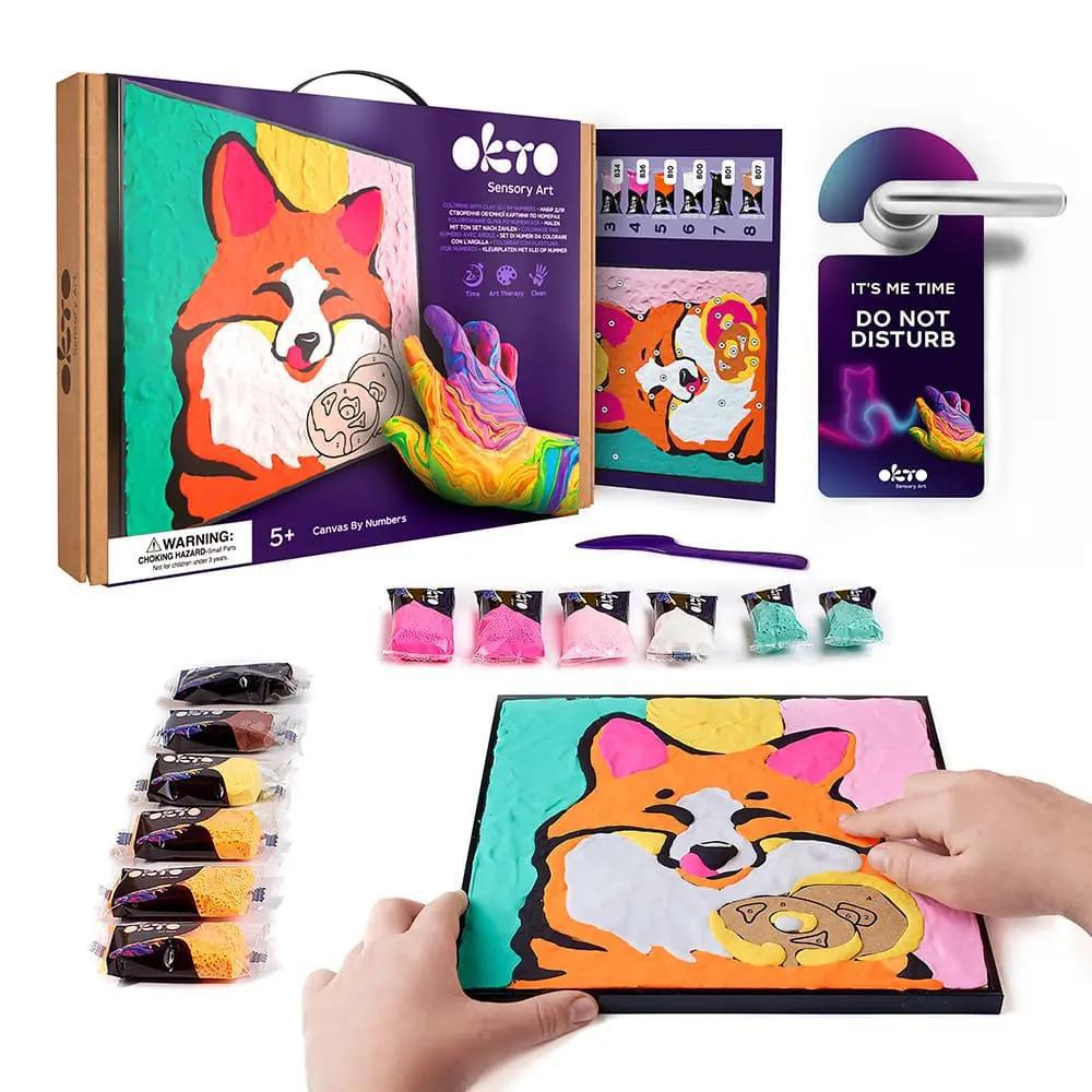 OKTO Sensory Art - Coloring Clay Set by Numbers