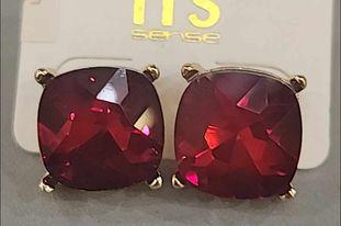 Large Crystal Post Earrings