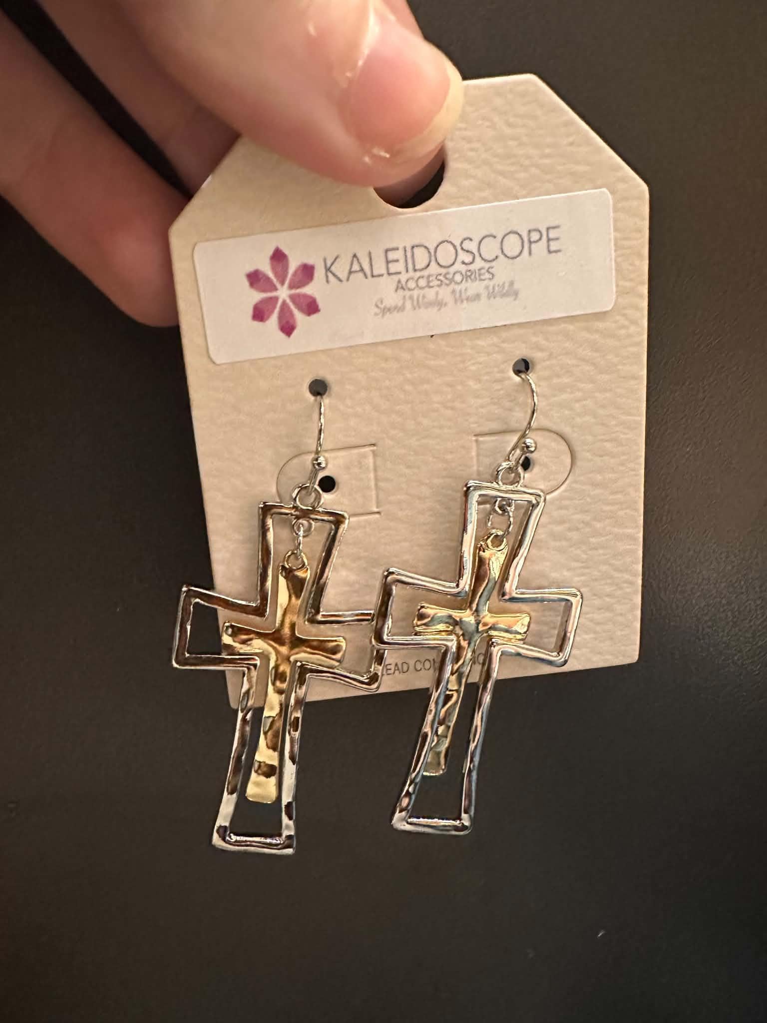 Kaleidoscope Two Tone Cut-Out Cross