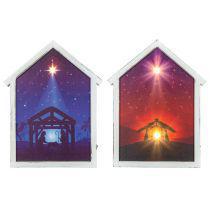 Miracle In The Manger Light Up Canvas