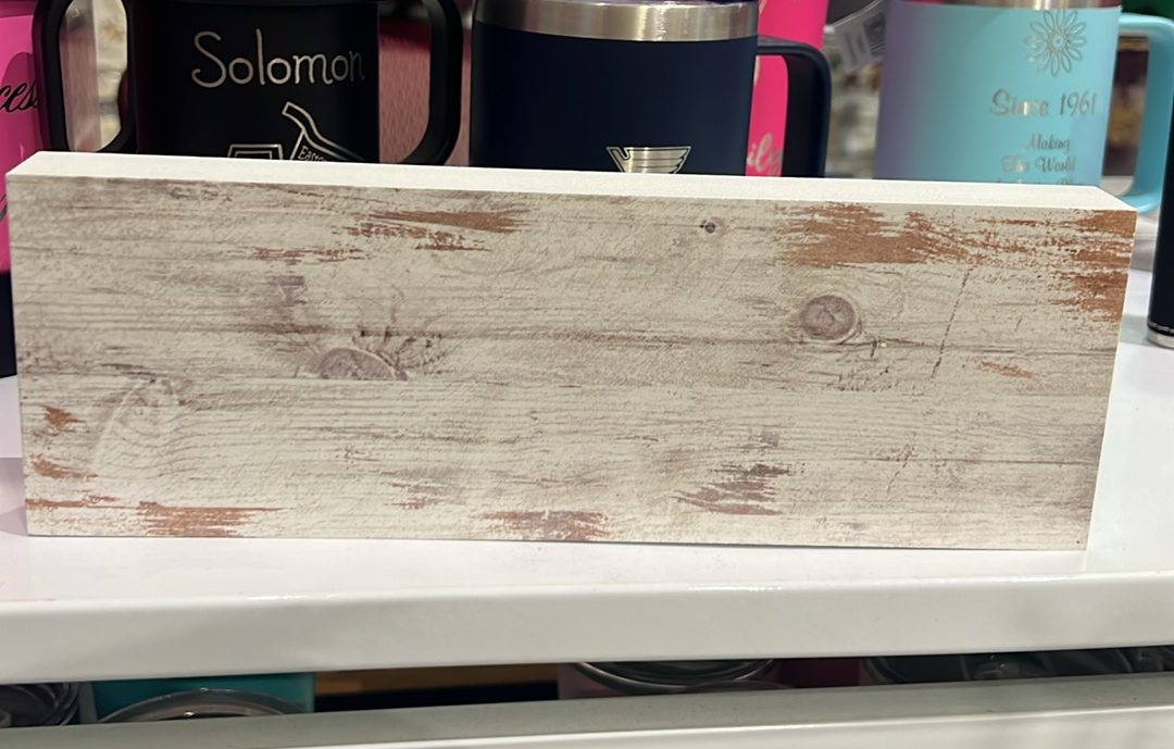 Engravable White Wood Blank Block