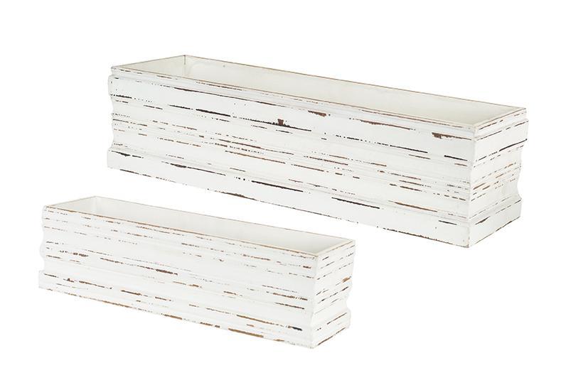 Whitewashed Flower Box