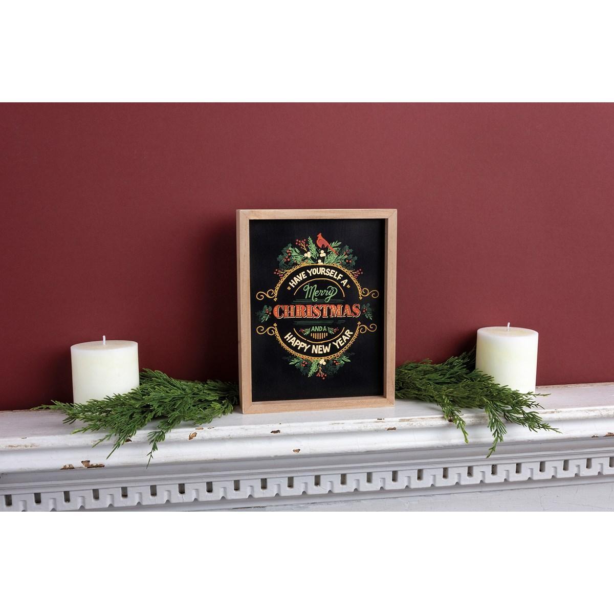 Merry Christmas Box Sign