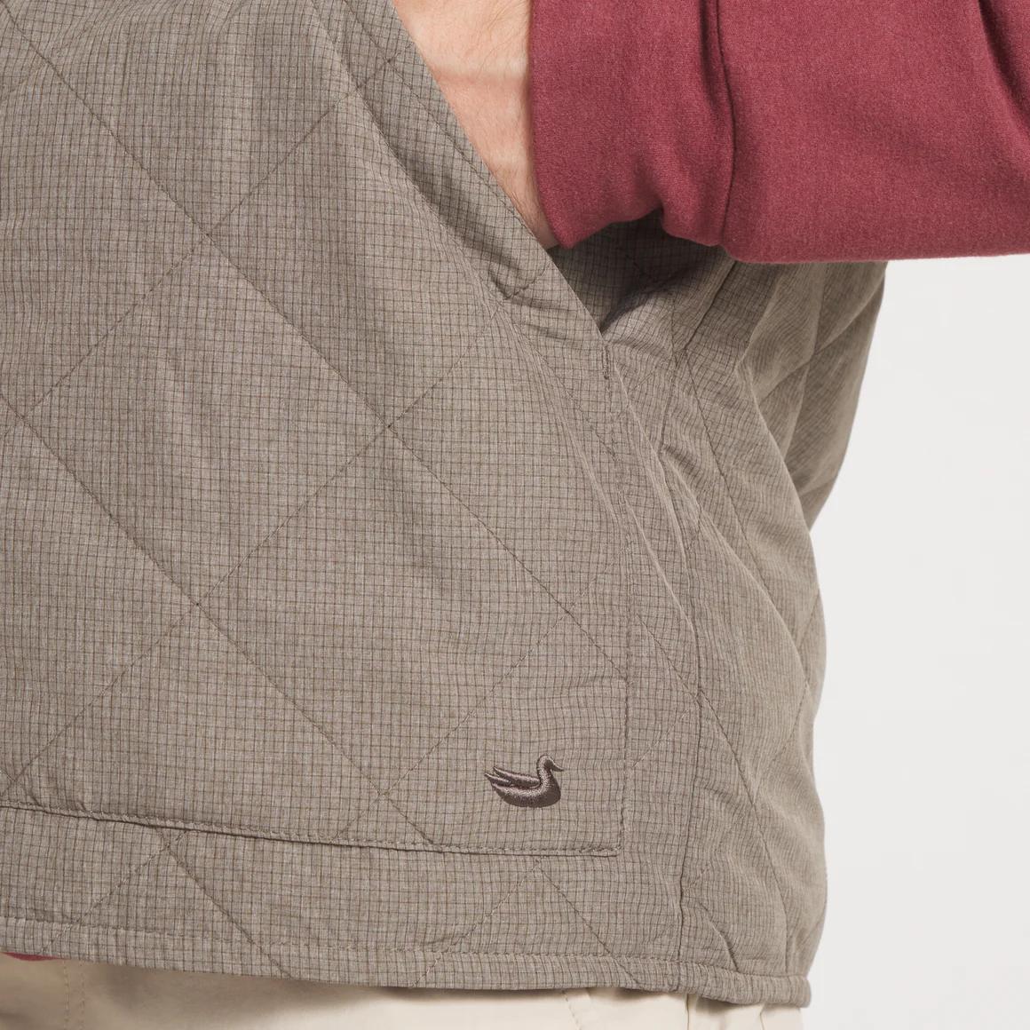 Bryson Ripstop Quilted Vest in Stone Brown