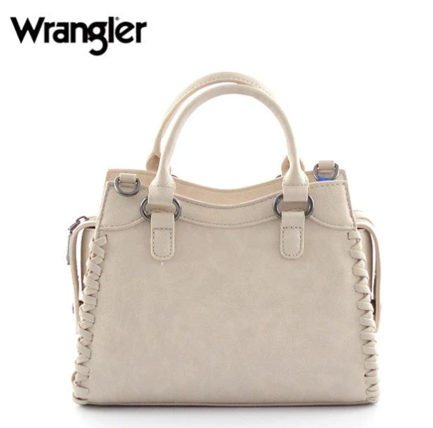 Wrangler Braided Detail Tote/Crossbody Bag - Tan